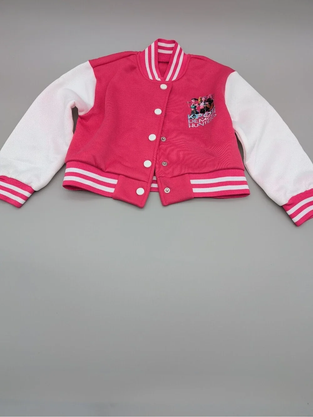 NWOT  K-Pop Demon Hunters Pink and White Kids Jacket Size 5-6Y